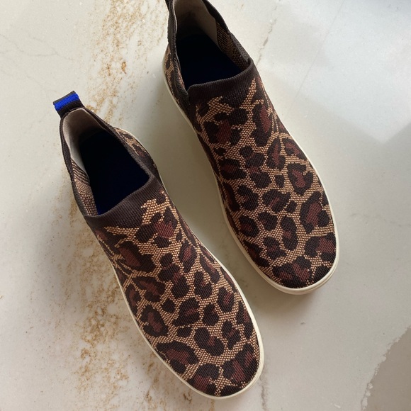 Rothy's Women's high top slip on sneaker Wildcat Leopard size 10.5 - Picture 4 of 8